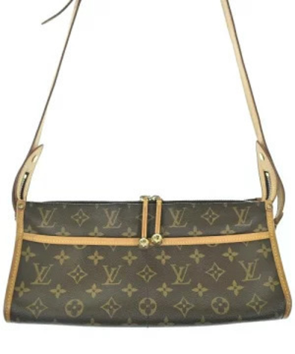 Louis Vuitton Shoulder Bag Brown Beige Cream All over